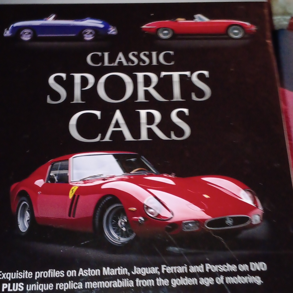 Classic Car Collection, classic sports cars,4 DVD & Memorabilia collection